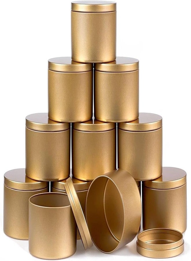 Phinicco Candle Tins 24 Pcs 8 oz Premium Golden Candle Jars - Image 1